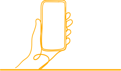 line drawing of a phone receiver