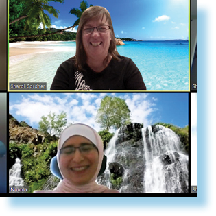 two women in virtual meeting