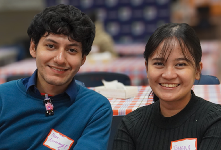 two young people attending a Trustee Hub conference