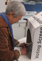 senior practicing voting